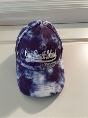 Sunsations  Long Beach Island NJ LBI Embroidered Tie-Dye Cap Purple White OS